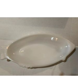 Glasbake fish platter
